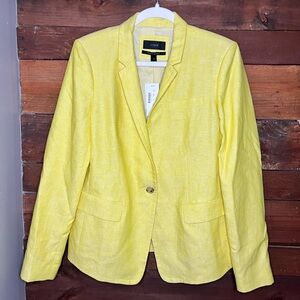 J.Crew NWT 100% Linen Regent Blazer - Yellow